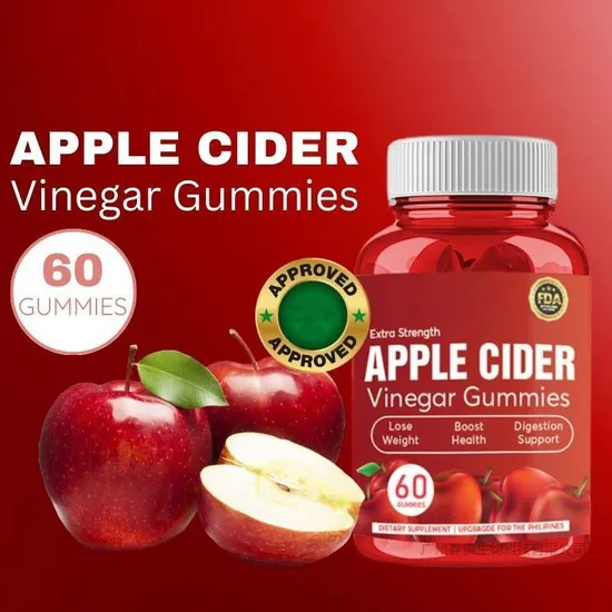 Apple Cider Vinegar Gummies Snack Candy Leptin Fat Elimination Tablets 