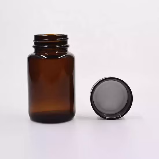 100ml Amber Glass Bottle Food Supplement Capsule for Medicine