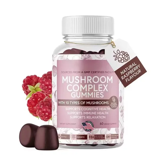 OEM Private Label Healthy Diteray Supplement Mushroom Complex Gummy Lion′s Mane Food Supplement 